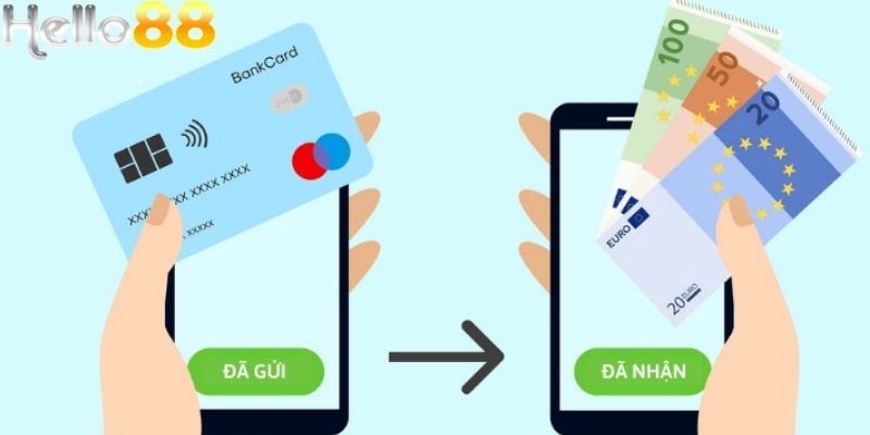 Rút tiền Hello88 bằng ngân hàng thích hợp khi rút số tiền lớn